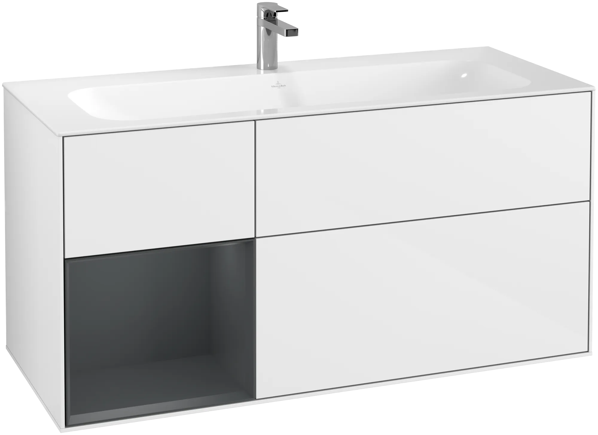 Villeroy & Boch Finion Waschbeckenunterschrank G06, 1196x591x498mm, Eckig, Beleuchtung