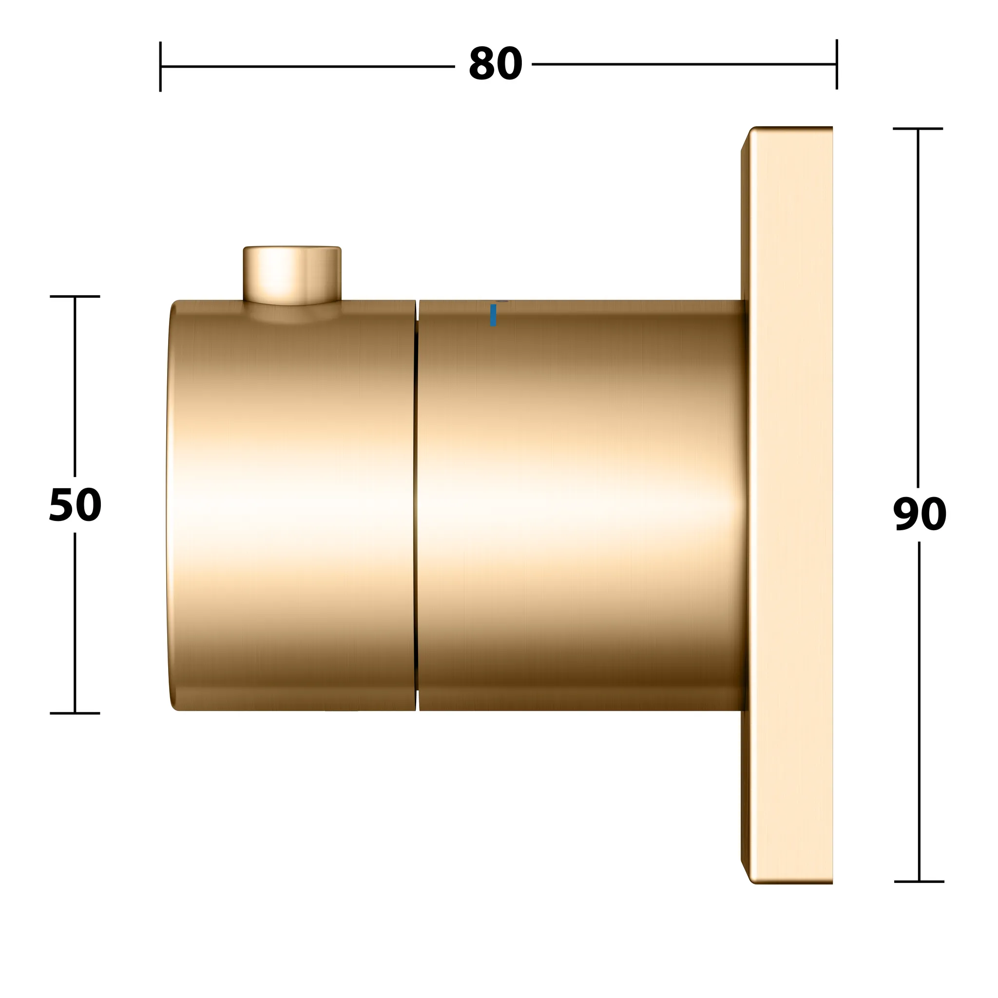 IXMO Thermostatarmatur UP DN15 Messing gebürstet