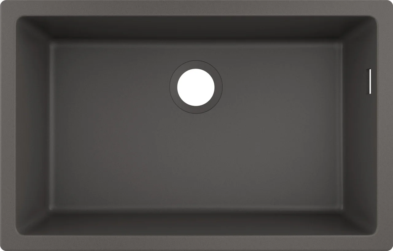 Hansgrohe S51 Unterbauspüle 660 Steingrau, 80 cm Unterschrank, 658 x 398 mm Ausschnitt, 7 mm Wandstärke Hansgrohe S51 Unterbauspüle 660 Steingrau, 80 cm Unterschrank, 658 x 398 mm Ausschnitt, 7 mm Wandstärke