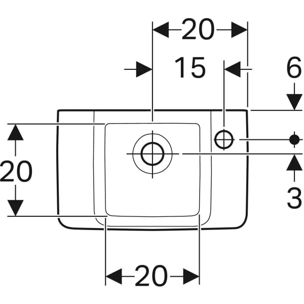 Handwaschtisch „Renova Plan“ in weiß alpin