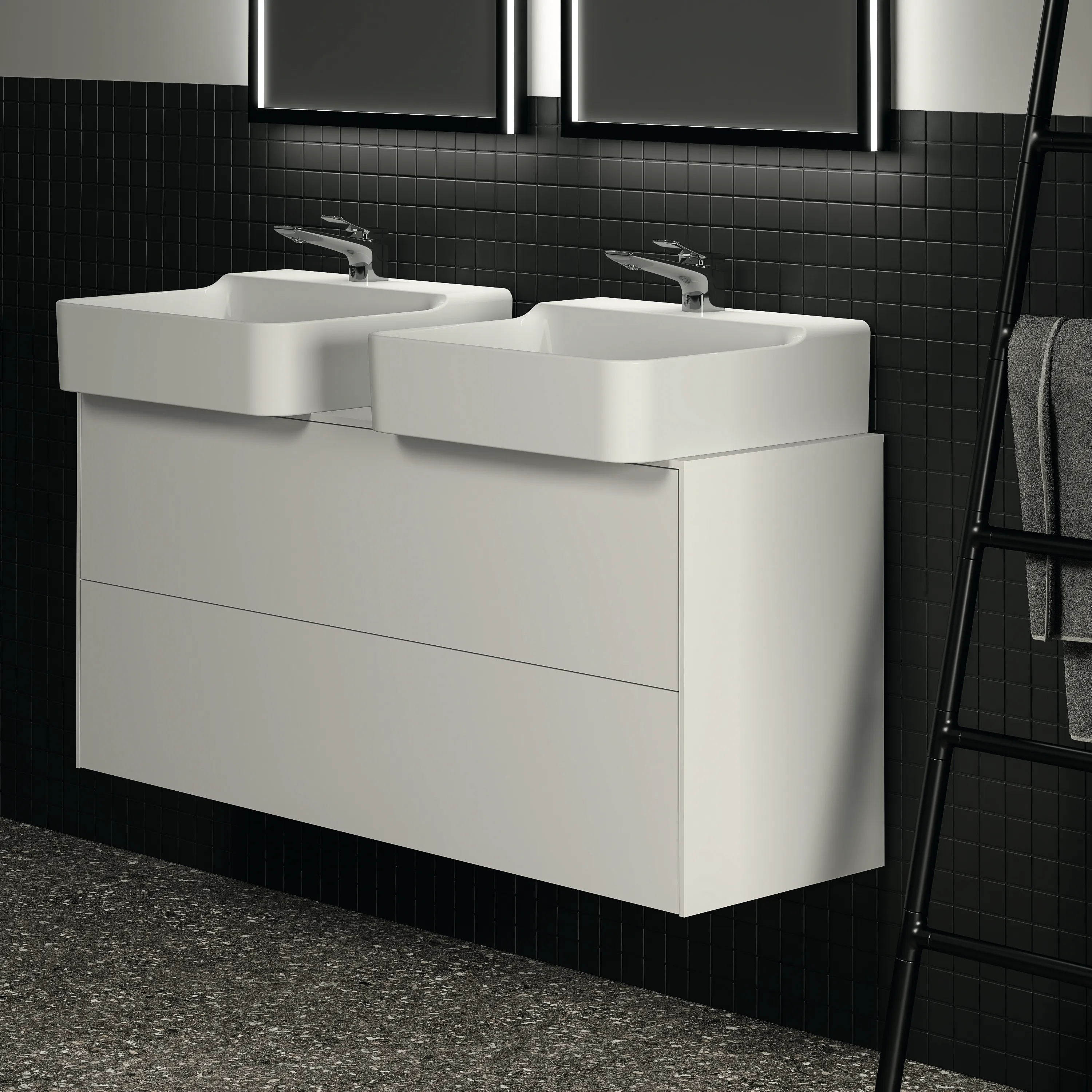 Ideal Standard Waschtischunterschrank „Conca“ 120,2 × 55 × 37,3 cm Weiß matt lackiert