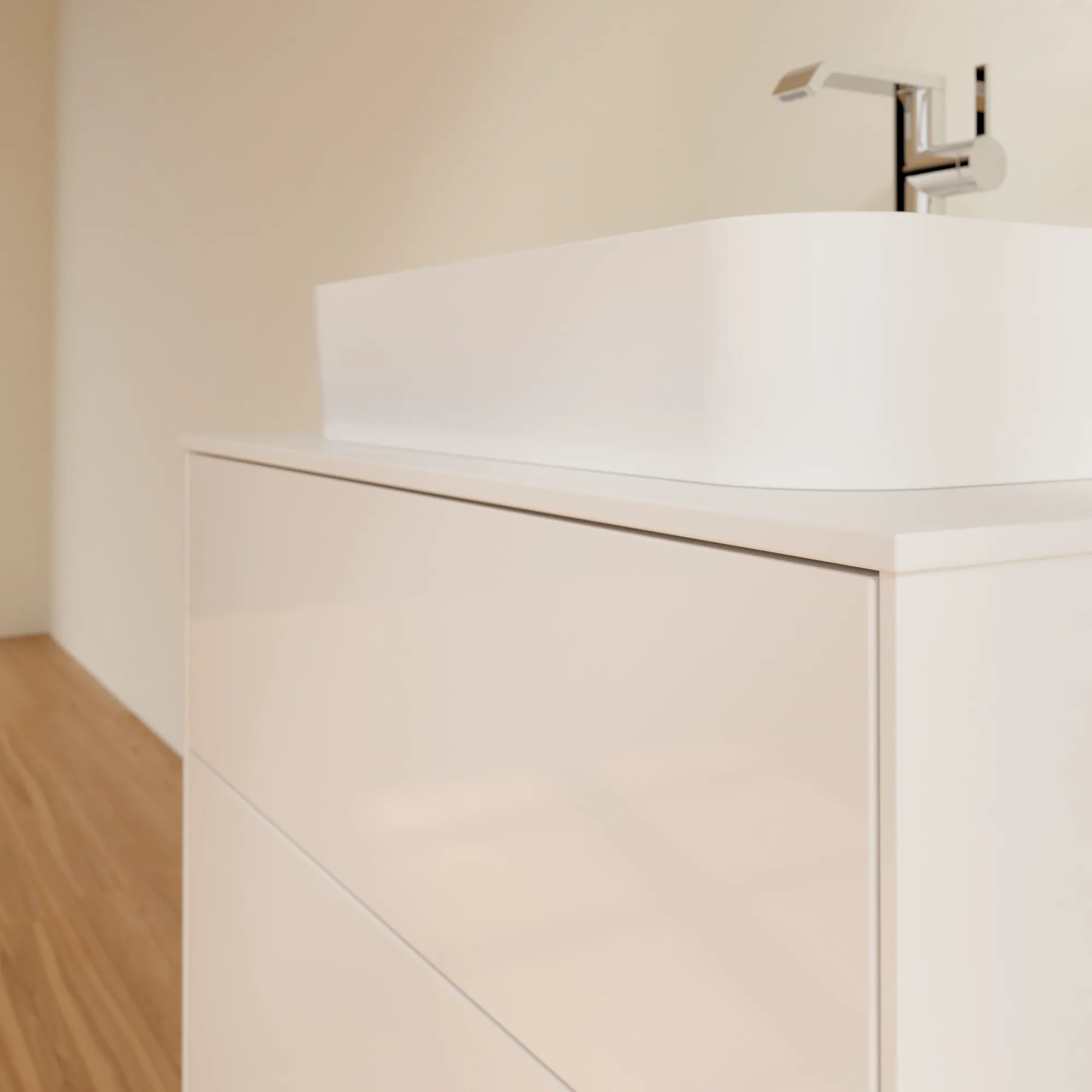 Villeroy & Boch Waschtischunterschrank „Finion“ für Schrankwaschtisch 800 × 603 × 501 mm Glossy White Lacquer, für Becken mittig Villeroy & Boch Waschtischunterschrank „Finion“ für Schrankwaschtisch 800 × 603 × 501 mm Glossy White Lacquer, für Becken mittig