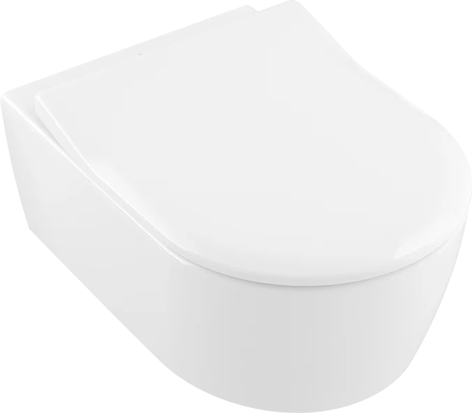Wand-Tiefspül-WC Combi-Pack DirectFlush „Avento“ mit SlimSeat 37 × 31,5 cm in Weiß Alpin, ohne Spülrand Wand-Tiefspül-WC Combi-Pack DirectFlush „Avento“ mit SlimSeat 37 × 31,5 cm in Weiß Alpin, ohne Spülrand