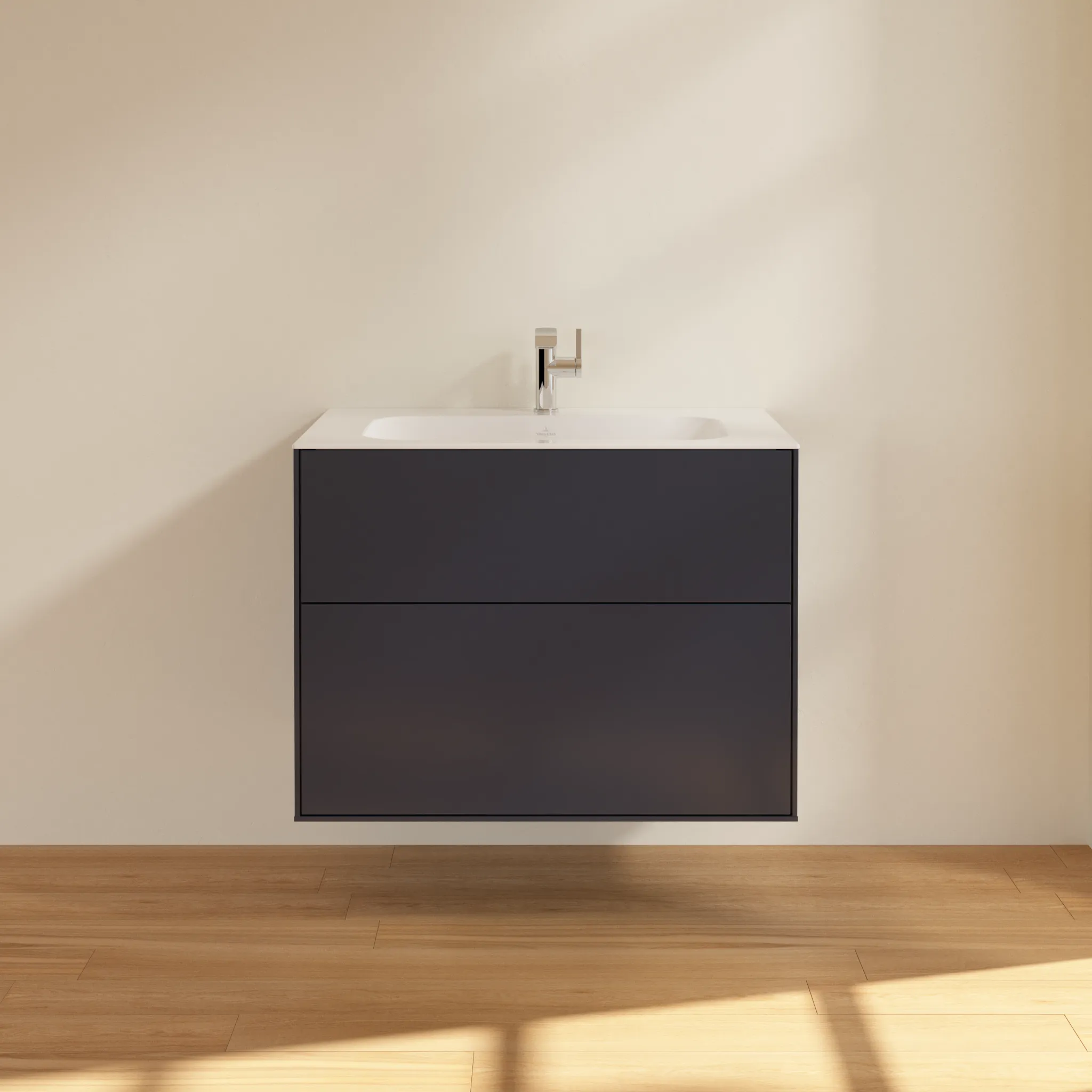 Villeroy & Boch Finion Waschbeckenunterschrank F01, Midnight Blue Matt Lacquer, 796 x 591 x 498 mm