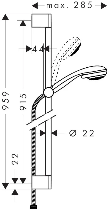 Brausenset Crometta 85 Vario/ Unica'Crometta 900mm chrom Brausenset Crometta 85 Vario/ Unica'Crometta 900mm chrom
