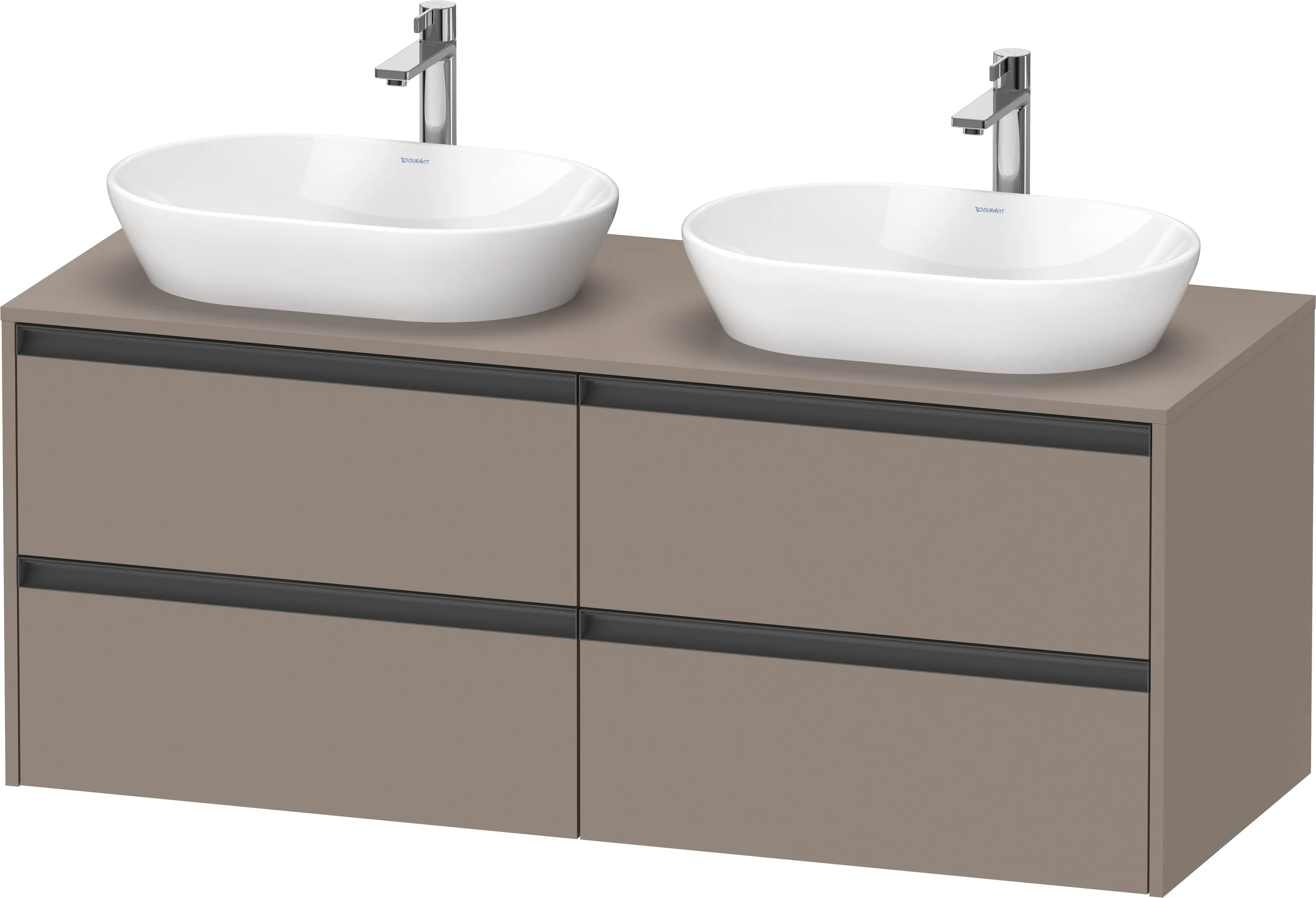 Duravit Waschtischunterschrank wandhängend „Ketho.2“ 140 × 56,8 × 55 cm in Basalt Matt Duravit Waschtischunterschrank wandhängend „Ketho.2“ 140 × 56,8 × 55 cm in Basalt Matt
