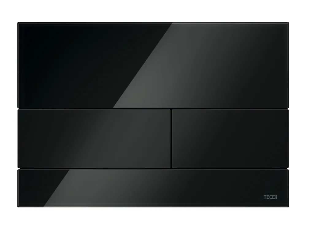 square Betätigungsplatte Zweimengen Glas schw. glänzend, Tasten schw. glzd. square Betätigungsplatte Zweimengen Glas schw. glänzend, Tasten schw. glzd.