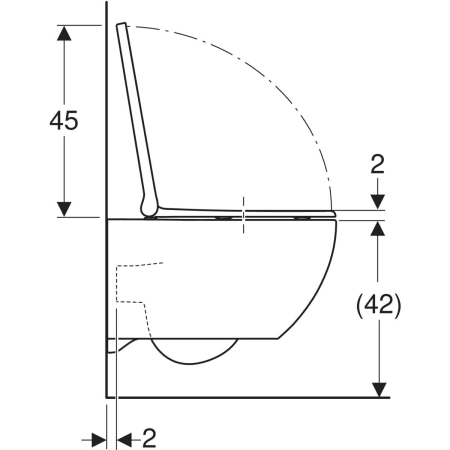 Geberit Wand-Tiefspül-WC Set TurboFlush mit WC-Sitz „Acanto“ geschlossene Form 360 × 385 × 535 mm in weiß alpin Geberit Wand-Tiefspül-WC Set TurboFlush mit WC-Sitz „Acanto“ geschlossene Form 360 × 385 × 535 mm in weiß alpin