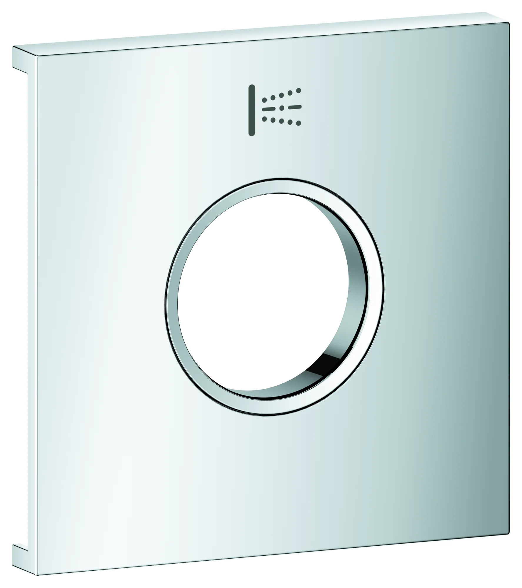 Metallplatte Grohtherm Aqua Tiles 107171, Symbol Seitenbrause, für Grohtherm Aqua Tiles Unterputz-Thermostate, chrom