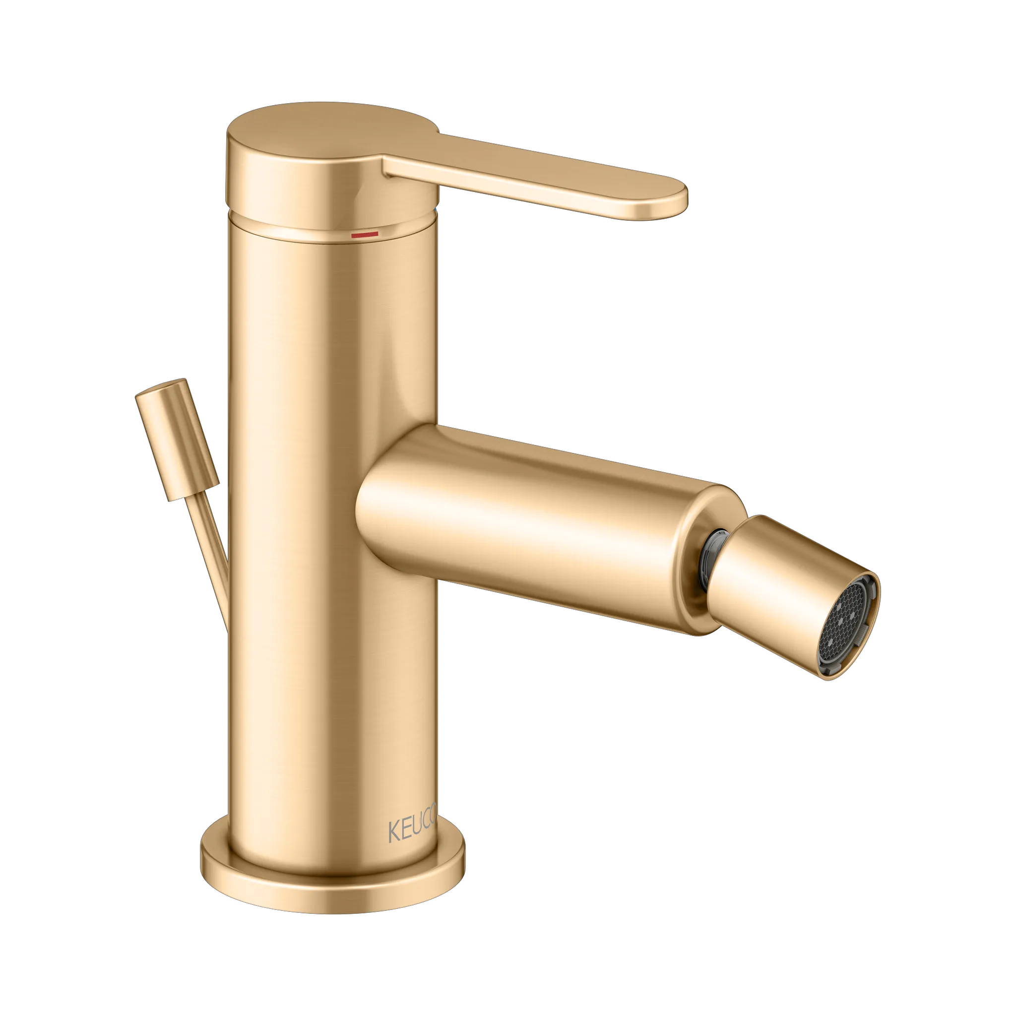 IXMO Einhebel-Bidetmischer IXMO Flat, Rosette rund Messing gebürstet IXMO Einhebel-Bidetmischer IXMO Flat, Rosette rund Messing gebürstet