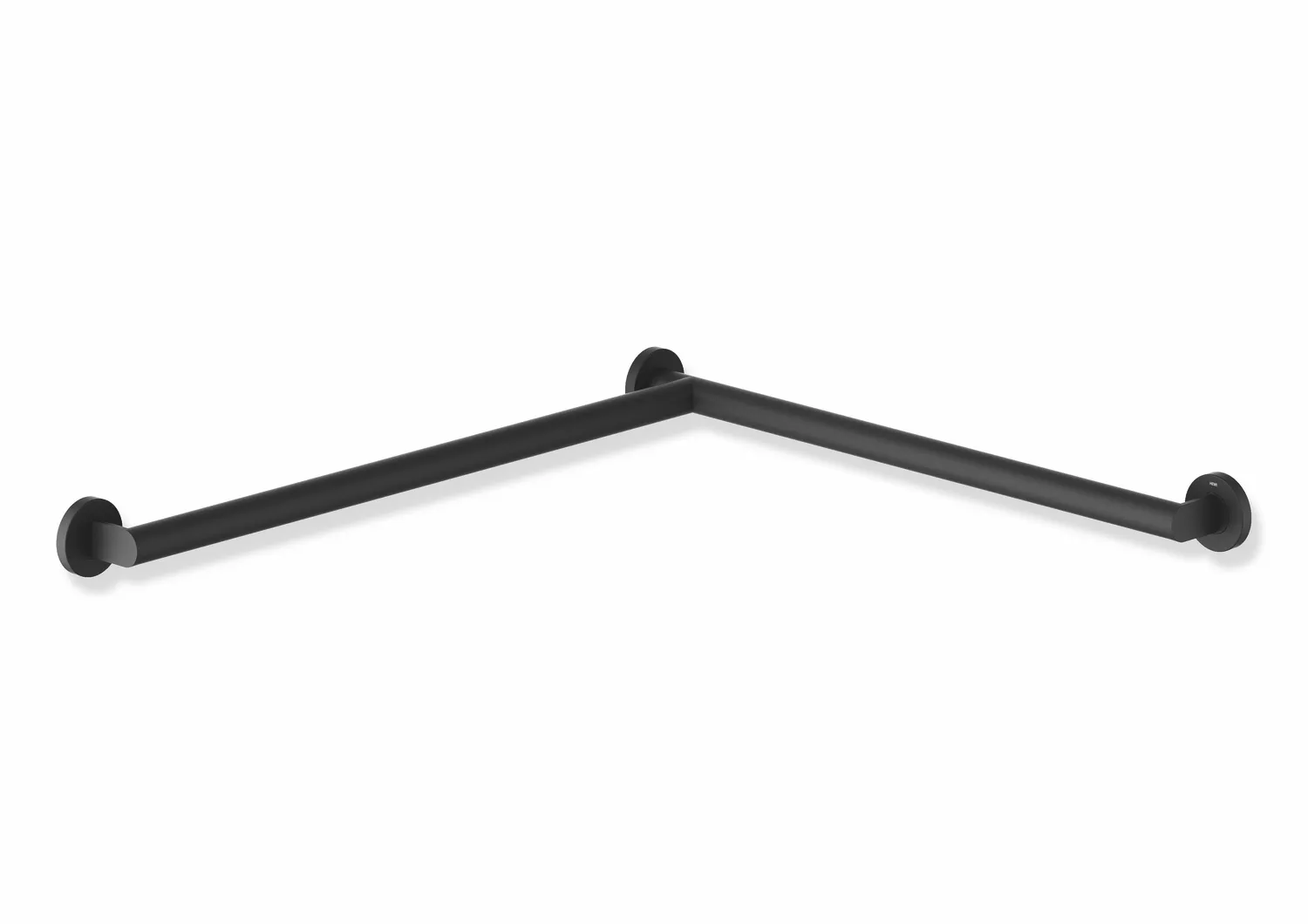 HEWI System 900 Duschhandlauf, links, Schwarz tiefmatt