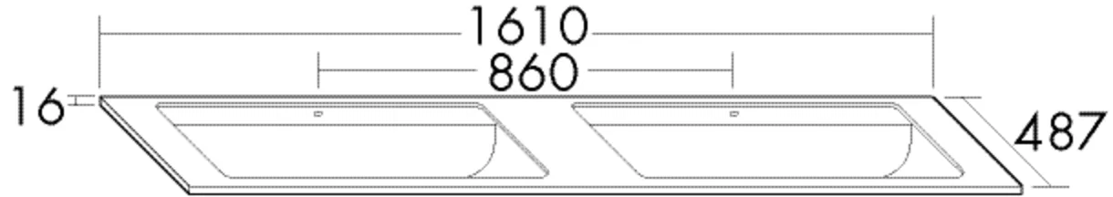 burgbad Mineralguss-Waschtisch Bel MWBX161 Weiß Velvet burgbad Mineralguss-Waschtisch Bel MWBX161 Weiß Velvet