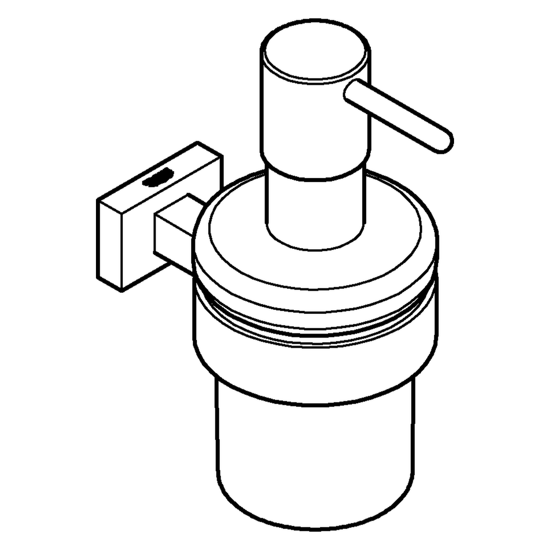 Seifenspender Essentials Cube 40756_1, mit Halter, chrom