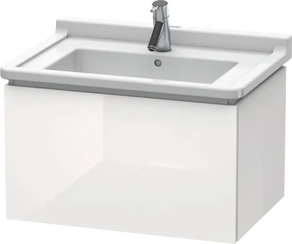 Duravit Waschtischunterschrank wandhängend „L-Cube“ 67 × 40,8 × 46,9 cm Weiß Hochglanz Duravit Waschtischunterschrank wandhängend „L-Cube“ 67 × 40,8 × 46,9 cm Weiß Hochglanz