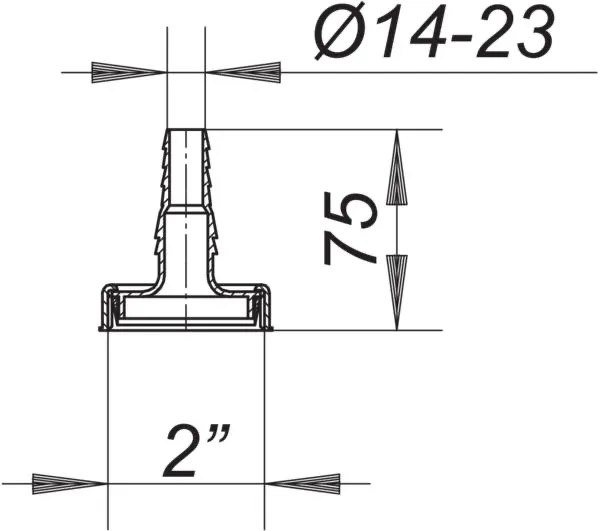 Schlauchtülle 111, 1 1/2″ Schlauchtülle 111, 1 1/2″