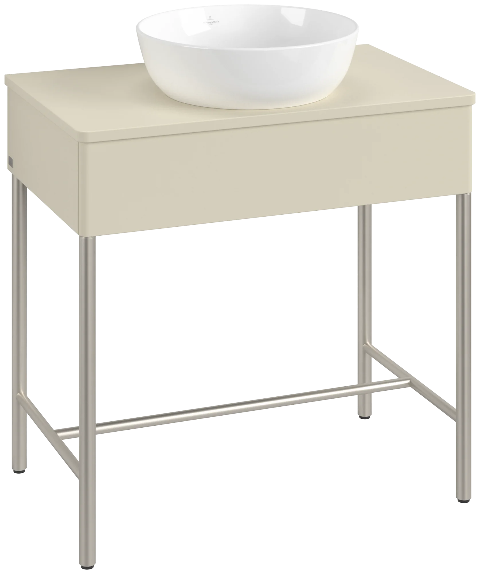 Villeroy & Boch Waschbeckenunterschrank Artis, Silk Grey Matt Lacquer, 800x782x500mm, mit Metallgestell und Push-to-open Funktion Villeroy & Boch Waschbeckenunterschrank Artis, Silk Grey Matt Lacquer, 800x782x500mm, mit Metallgestell und Push-to-open Funktion