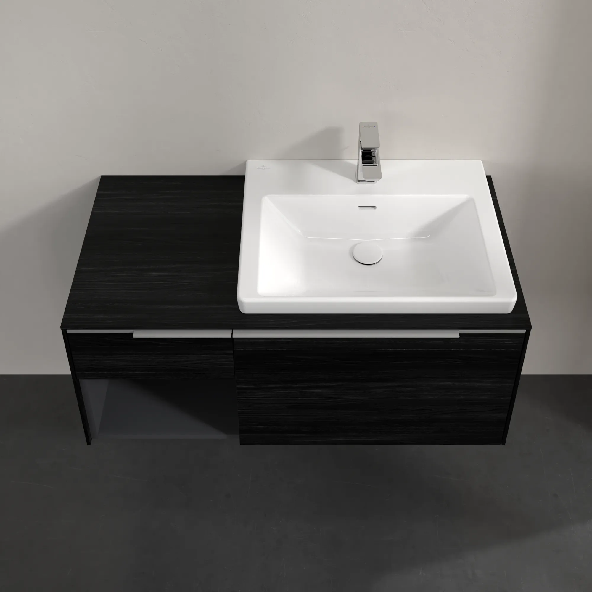 Villeroy & Boch Subway 3.0 Waschbeckenunterschrank Black Oak, 1001x423x516mm