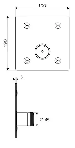 Unterputz-Dusche LINUS Basic D-SC-M, Mischwasser, Frontplatte, Frontplatte Edelstahl gebürstet Unterputz-Dusche LINUS Basic D-SC-M, Mischwasser, Frontplatte, Frontplatte Edelstahl gebürstet