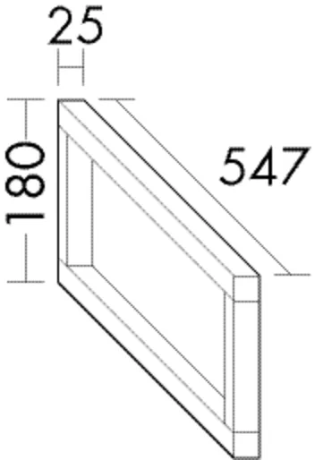 Burgbad Konsolenträger ACAD008, Chrom, 70 kg Traglast, 180 mm Höhe, 25 mm Breite, 547 mm Tiefe Burgbad Konsolenträger ACAD008, Chrom, 70 kg Traglast, 180 mm Höhe, 25 mm Breite, 547 mm Tiefe