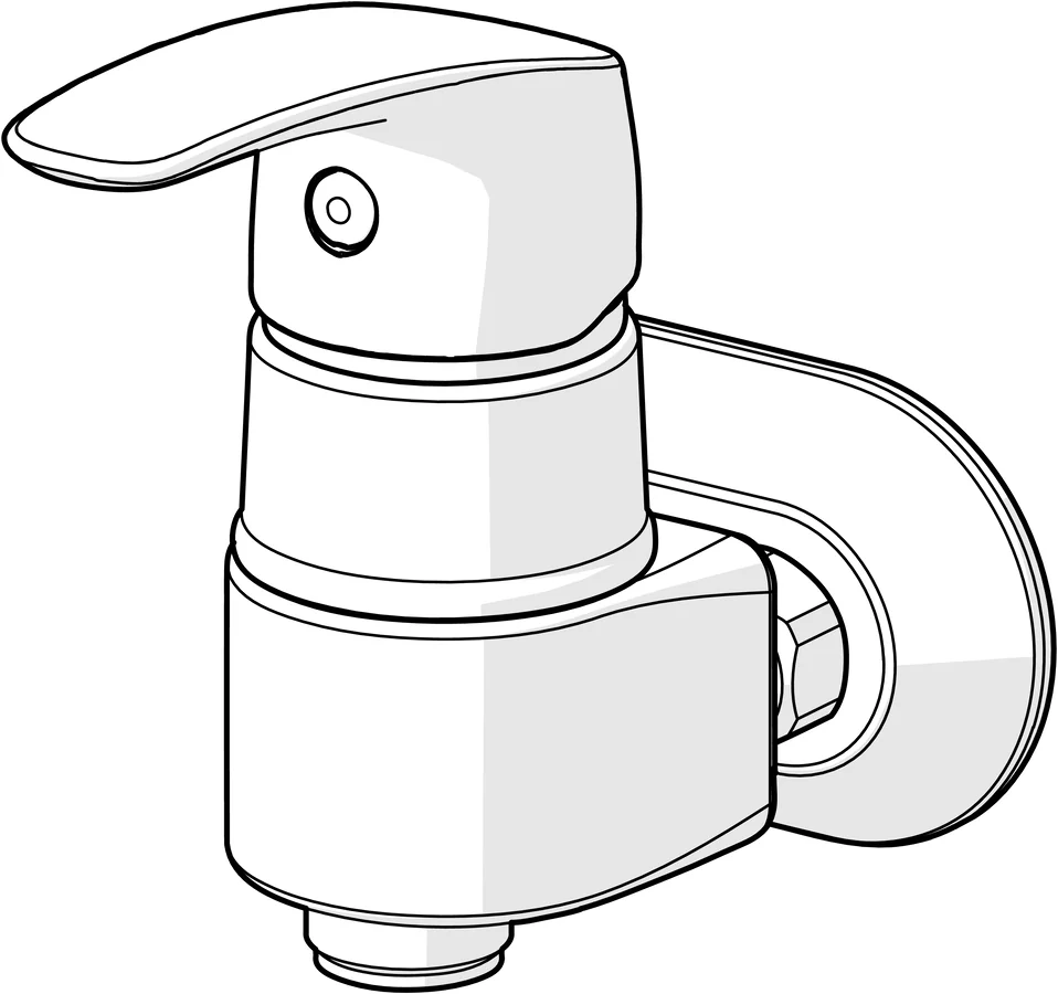 HansaPINTO Einhebelmischer Brausebatterie HansaPINTO 4569 45cc DN15 Chrom