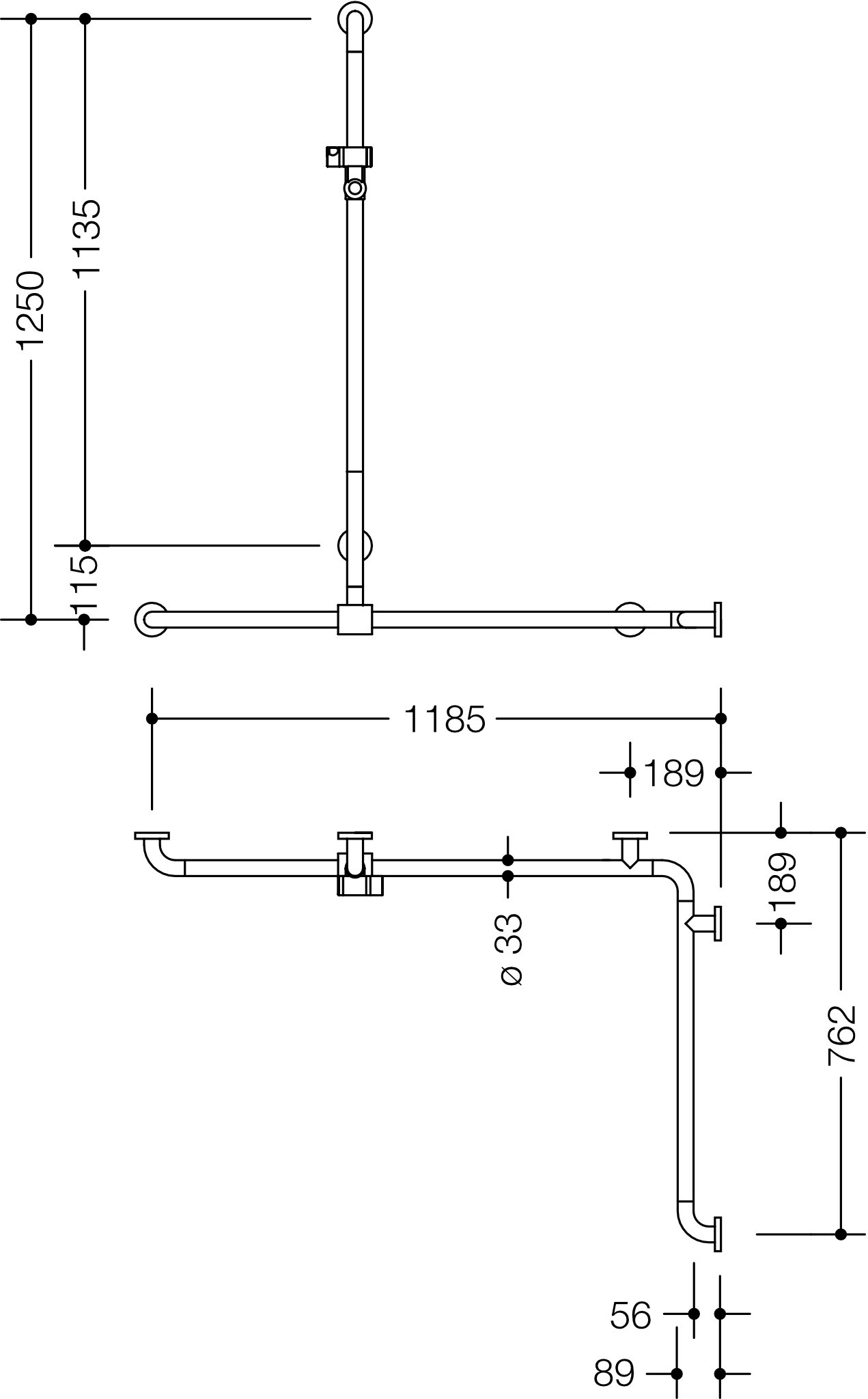 HEWI Haltegriff „Serie 801“ in / /
