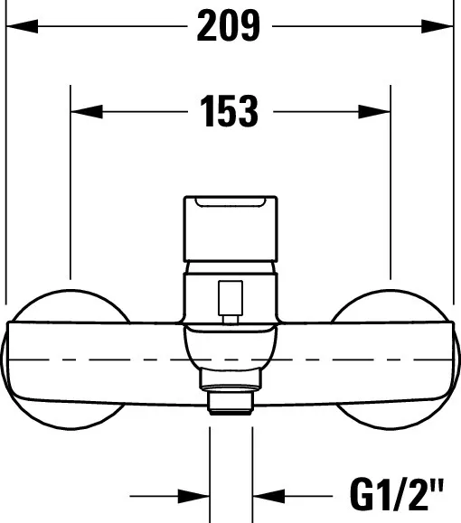 B.1 Einhebel-Wannenmischer Aufputz Ausladung 145 Breite 209 mm