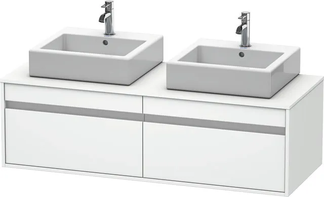 Duravit Waschtischunterschrank wandhängend „Ketho“ 140 × 42,6 × 55 cm Weiß Matt Duravit Waschtischunterschrank wandhängend „Ketho“ 140 × 42,6 × 55 cm Weiß Matt