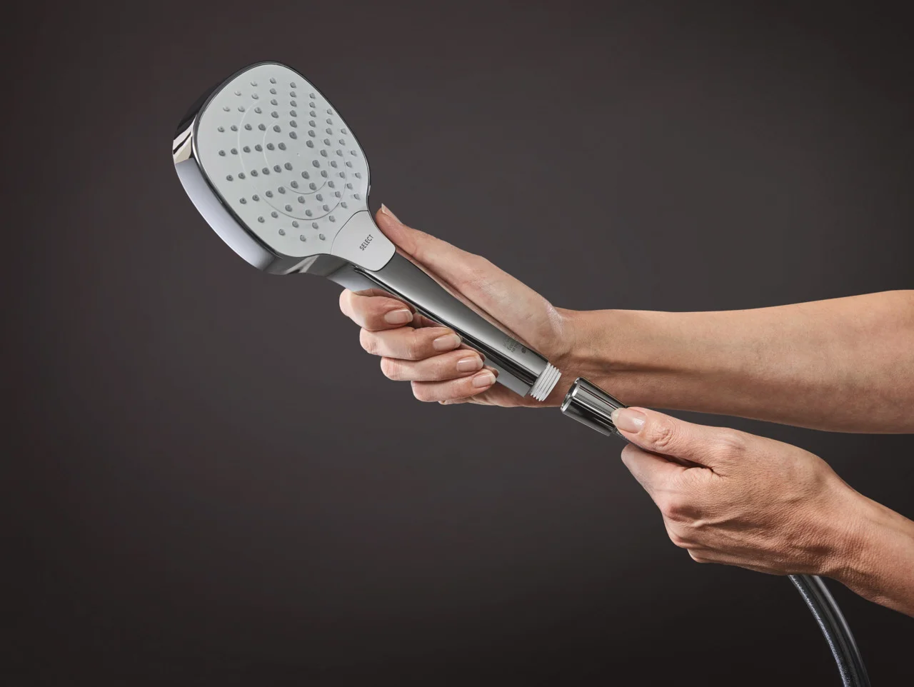 Hansgrohe Handbrause Croma Select E Vario EcoSmart, weiß/chrom, 110 mm Brausekopfgröße, Rain/TurboRain/IntenseRain Strahlarten, QuickClean, max. Durchfluss 8 l/min bei 3 bar Hansgrohe Handbrause Croma Select E Vario EcoSmart, weiß/chrom, 110 mm Brausekopfgröße, Rain/TurboRain/IntenseRain Strahlarten, QuickClean, max. Durchfluss 8 l/min bei 3 bar