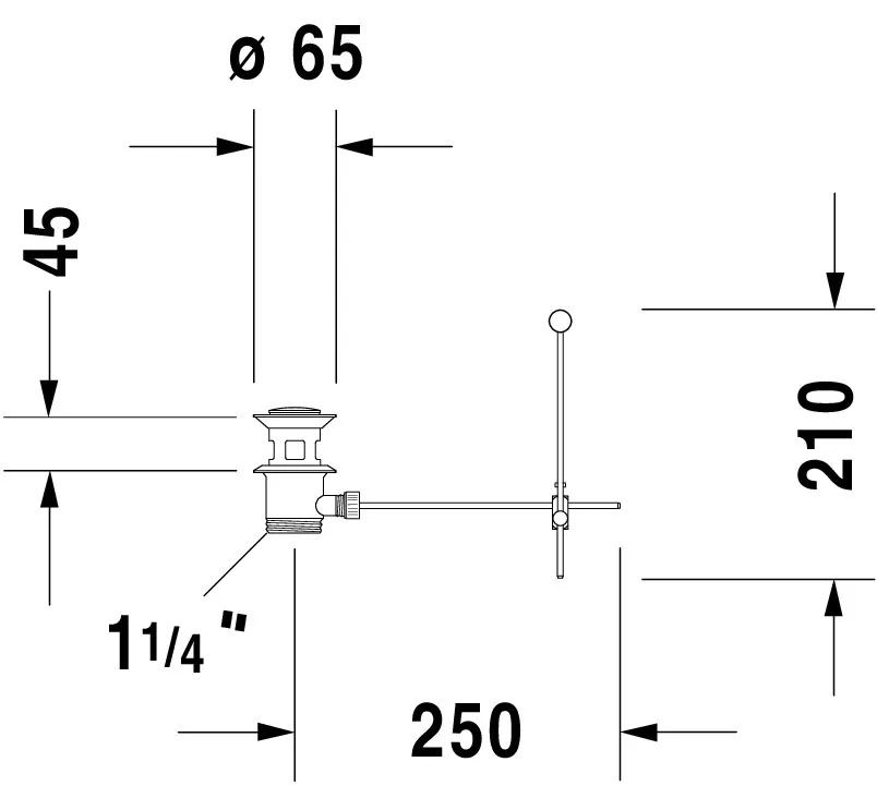 Duravit Zugstangen-Ablaufgarnitur Modell 005051 Duravit Zugstangen-Ablaufgarnitur Modell 005051
