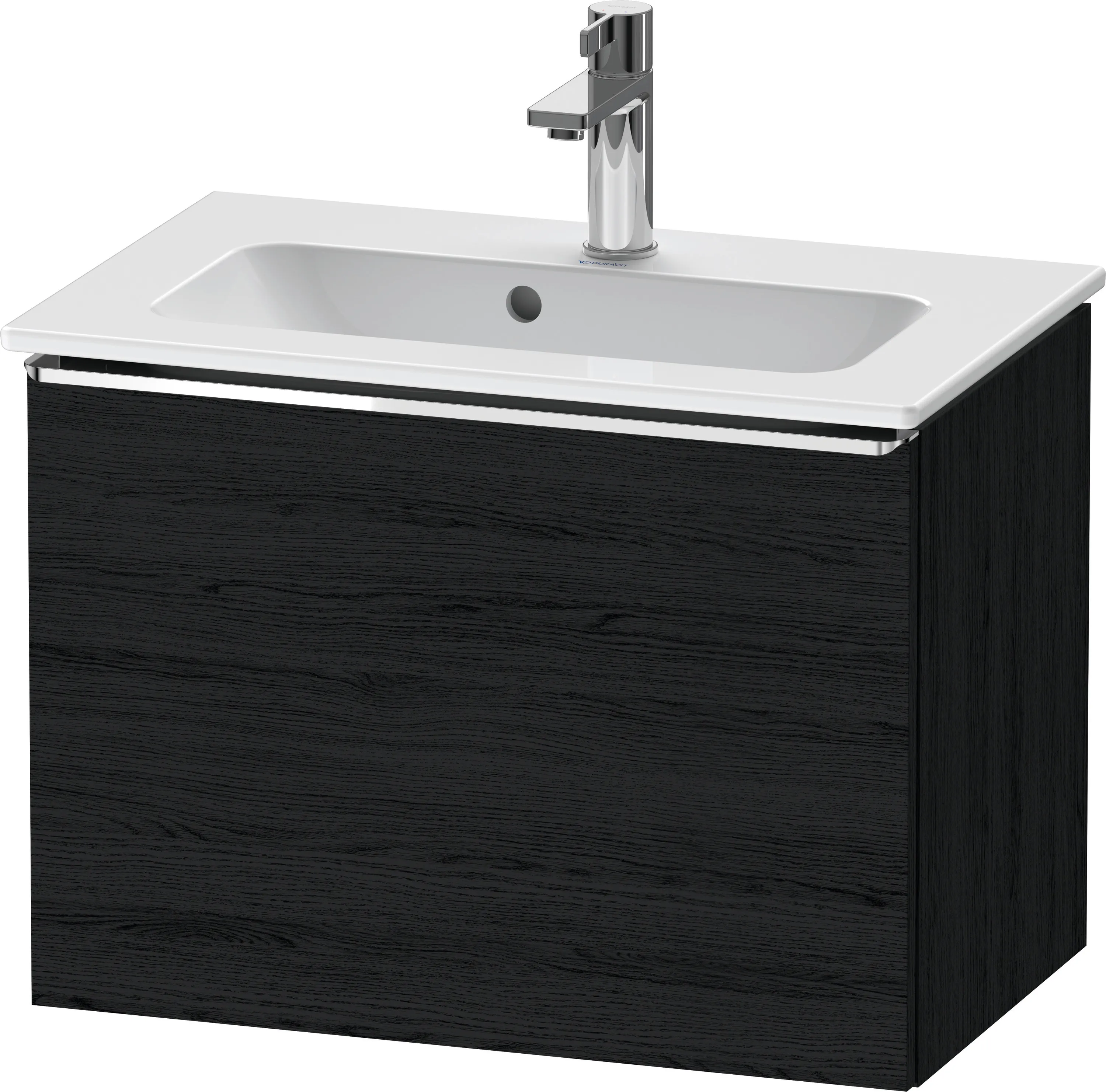 Duravit Waschtischunterschrank wandhängend „D-Neo“ 61 × 44 × 37,2 cm Eiche Schwarz
