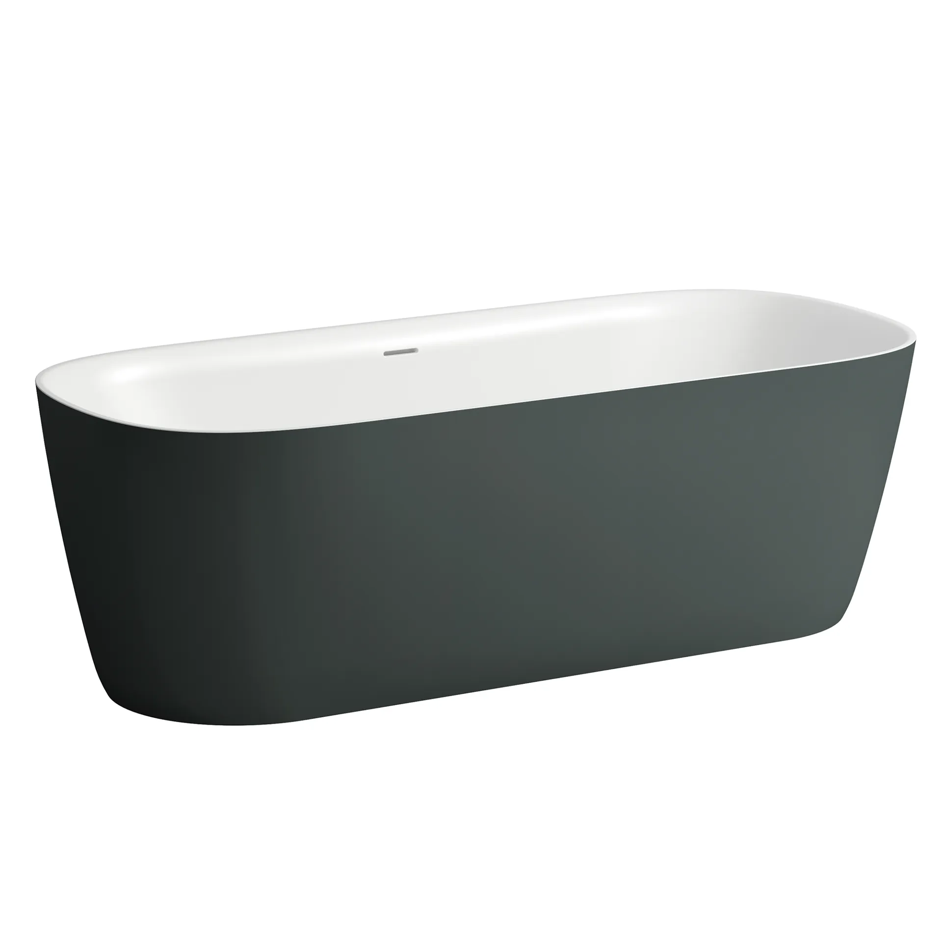 Laufen MEDA Freistehende Oval-Badewanne 1800x800mm, verkehrsgrau/weiß Laufen MEDA Freistehende Oval-Badewanne 1800x800mm, verkehrsgrau/weiß