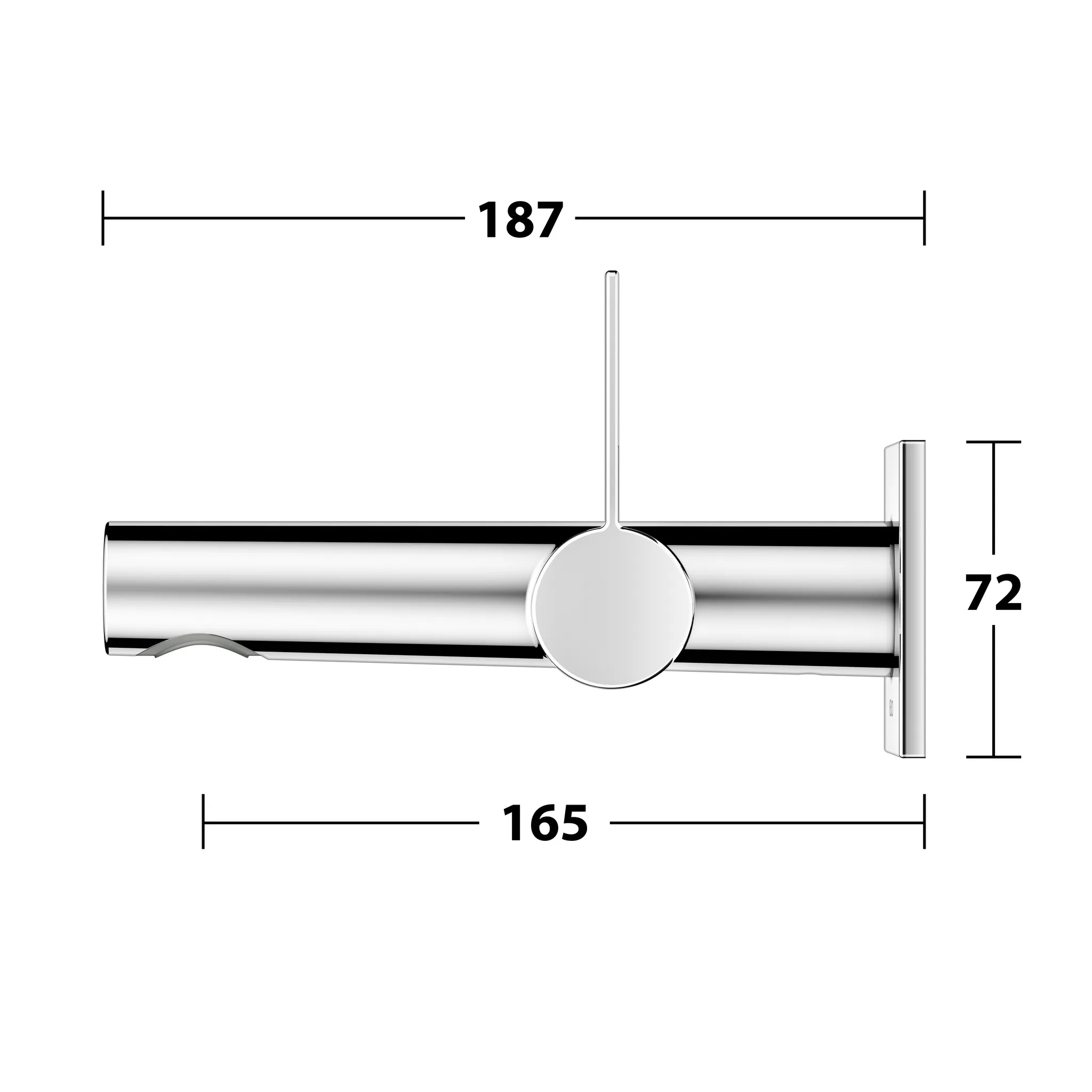KEUCO IXMO Einhebel-Waschtischmischer Unterputz 1 Loch IXMO Pure für Wandmontage, eckig Ausladung 165 mm/IXMO Pure verchromt