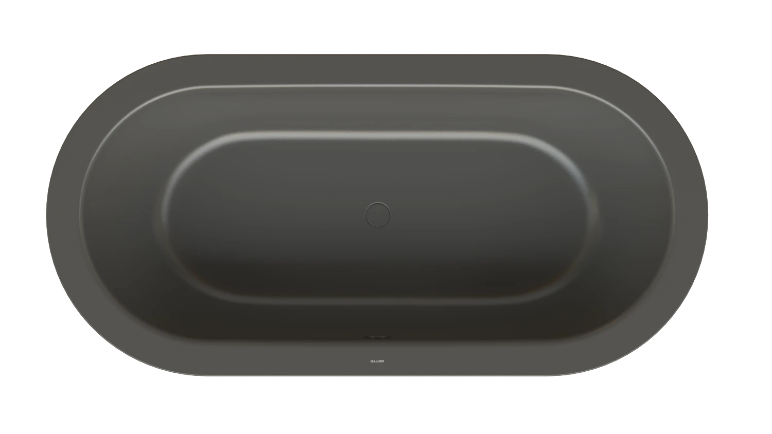 Bette oval Badewanne „BetteStarlet Oval Silhouette“ 195 × 95 cm in Anthracite