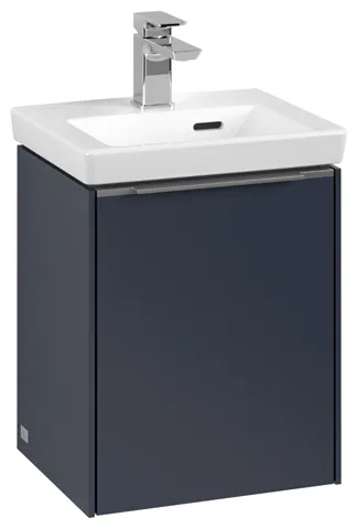 Villeroy & Boch Waschtischunterschrank mit Tür „Subway 3.0“ für Schrankwaschtisch 351 × 429 × 309 mm Marine Blue, 1 Tür, für Becken mittig, Anschlag links Villeroy & Boch Waschtischunterschrank mit Tür „Subway 3.0“ für Schrankwaschtisch 351 × 429 × 309 mm Marine Blue, 1 Tür, für Becken mittig, Anschlag links