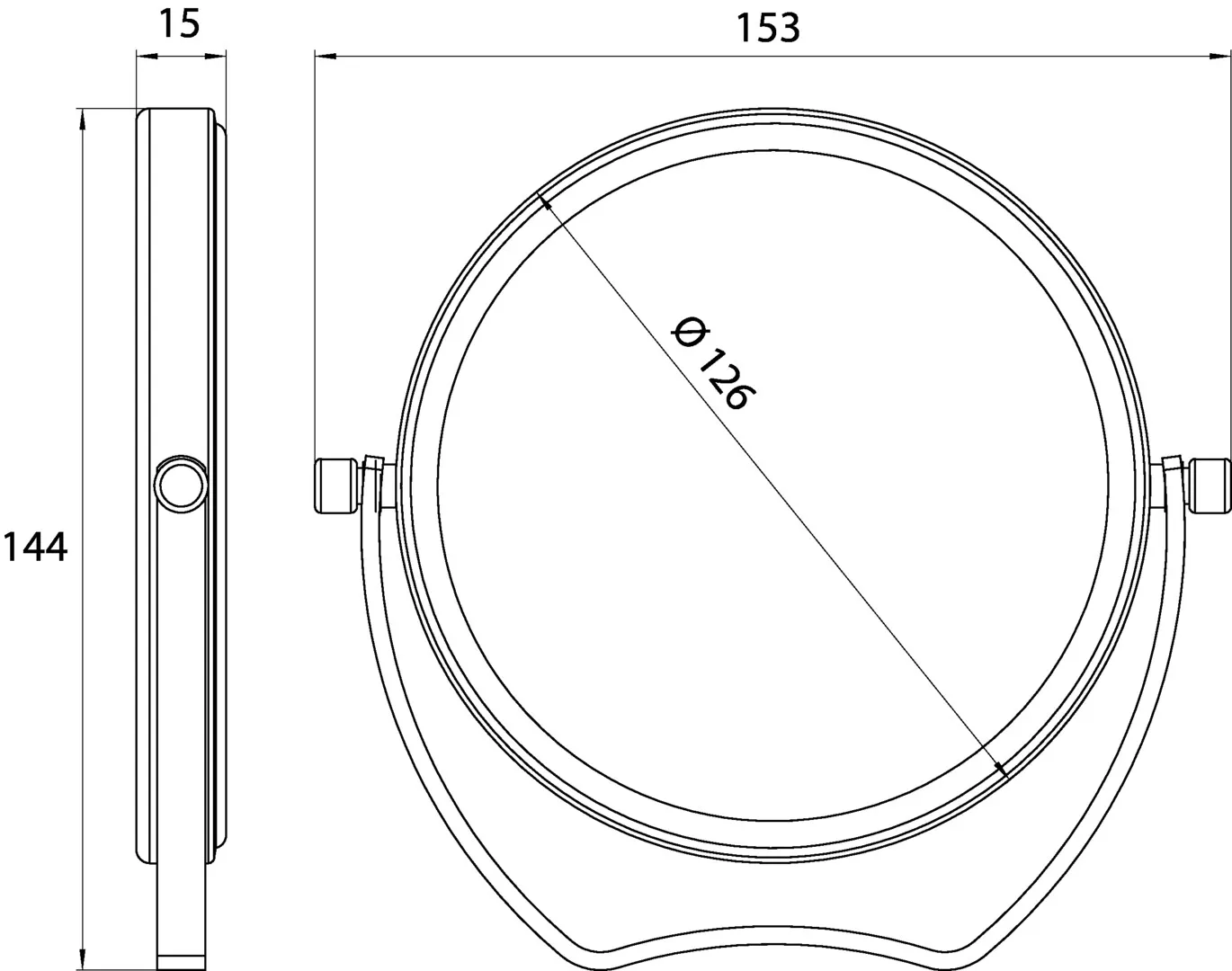 emco Reisespiegel „pure“ Rund in chrom emco Reisespiegel „pure“ Rund in chrom