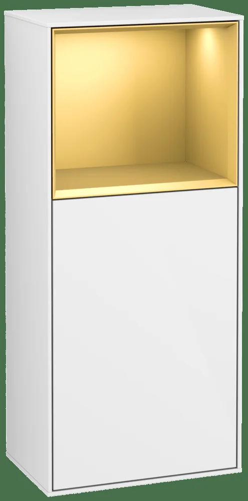 Villeroy & Boch Finion Seitenschrank F51 418x936x270mm Glossy White/Gold Matt Villeroy & Boch Finion Seitenschrank F51 418x936x270mm Glossy White/Gold Matt