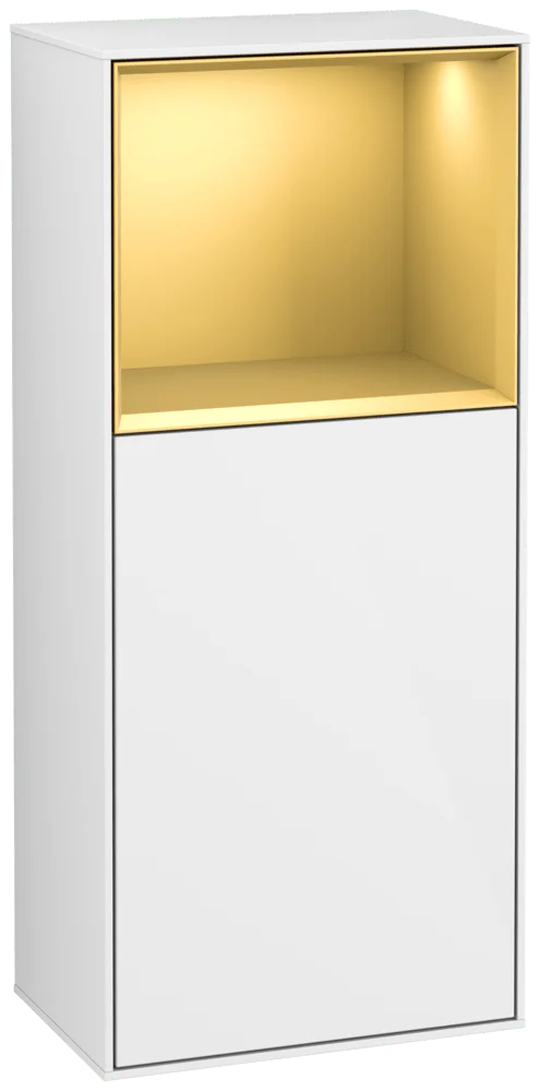 Villeroy & Boch Finion Seitenschrank F51 418x936x270mm Glossy White/Gold Matt Villeroy & Boch Finion Seitenschrank F51 418x936x270mm Glossy White/Gold Matt