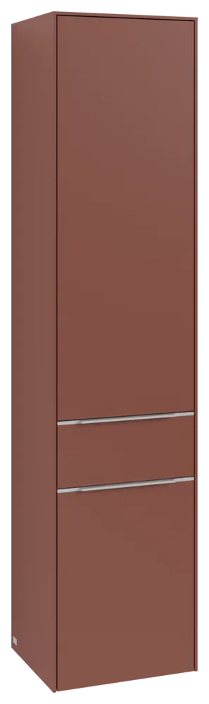 Villeroy & Boch Hochschrank Subway 3.0 C59000, 400 x 1710 x 362 mm, 2 Türen, 1 Auszug, links Anschlag, Weinrot Villeroy & Boch Hochschrank Subway 3.0 C59000, 400 x 1710 x 362 mm, 2 Türen, 1 Auszug, links Anschlag, Weinrot