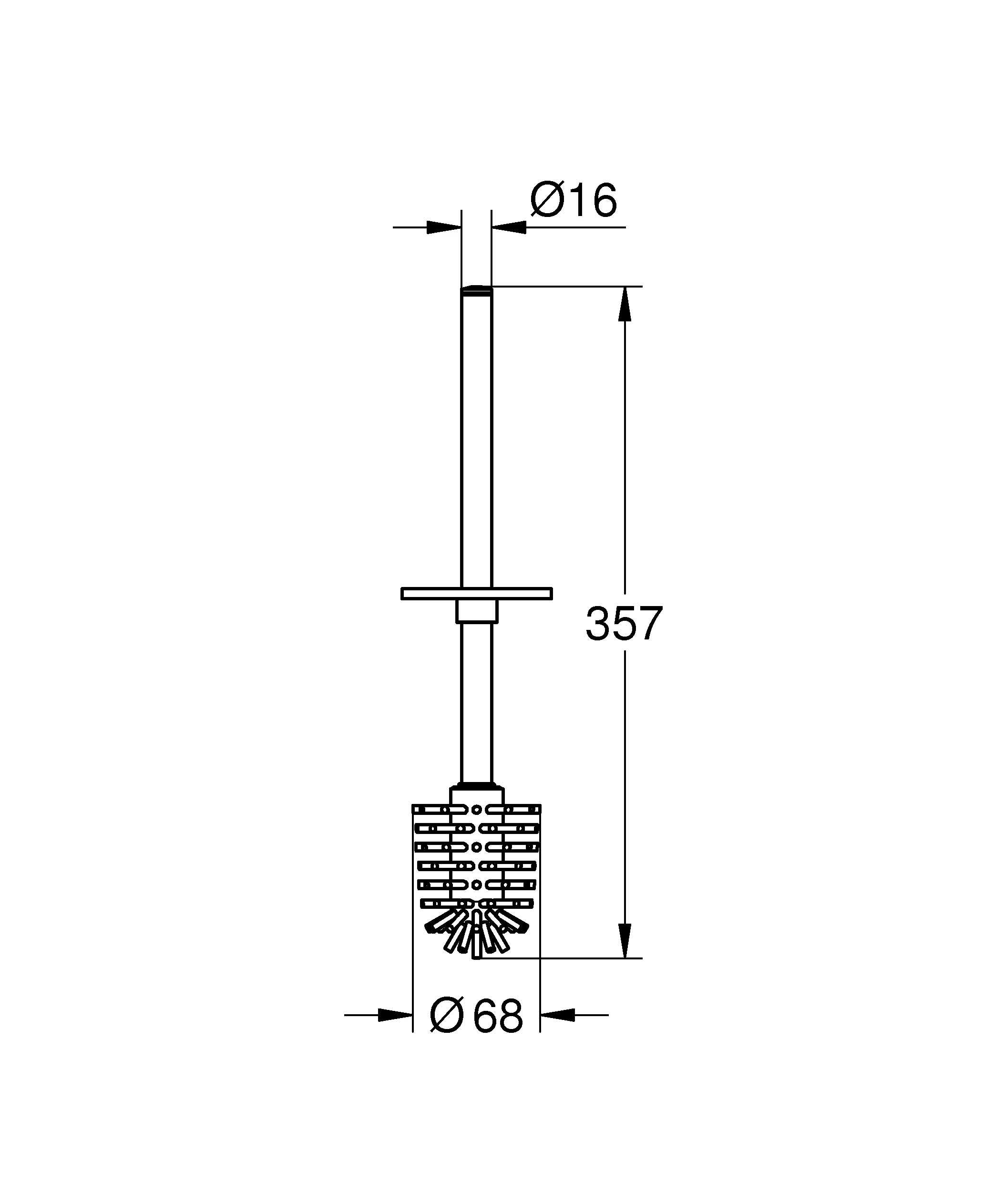 Ersatzbürste 40868, für Selection Cube Toilettenbürstengarnitur