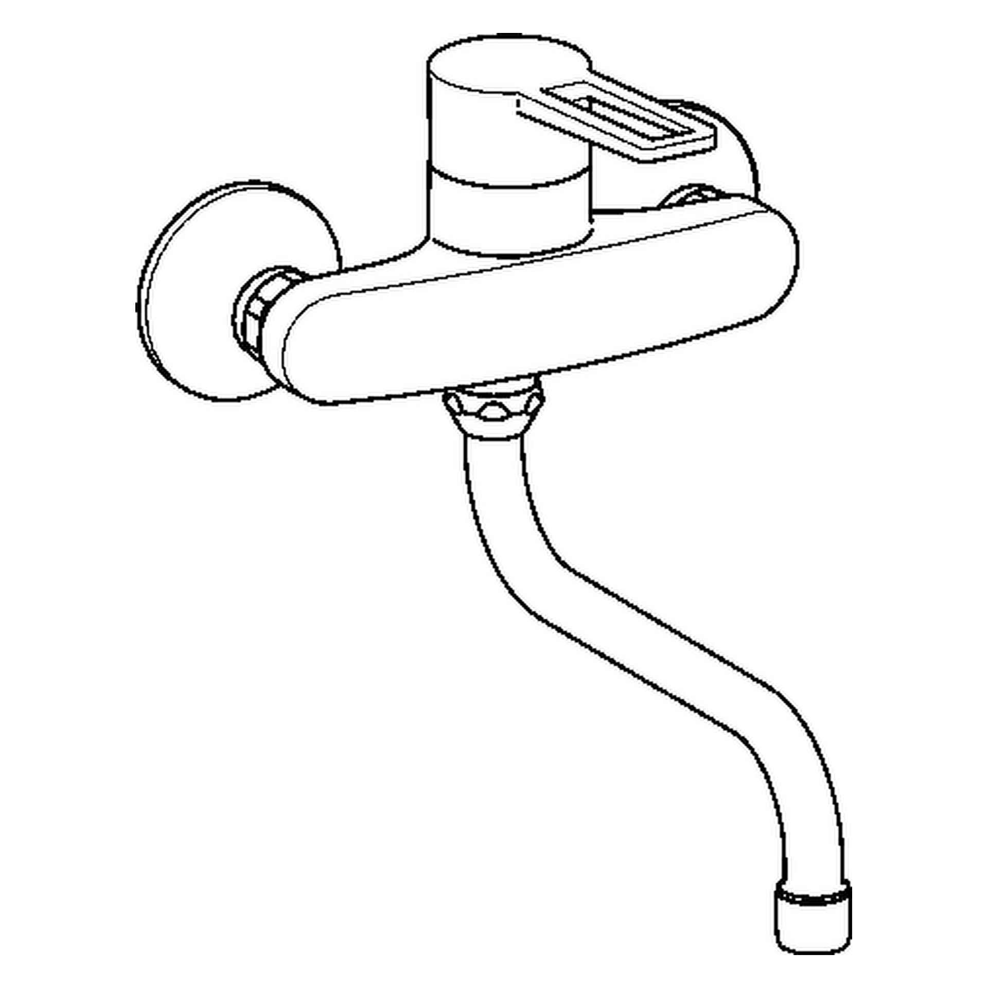 Hansa Einhand-Küchenarmatur „Twist“ Ausladung 232 mm in chrom Hansa Einhand-Küchenarmatur „Twist“ Ausladung 232 mm in chrom