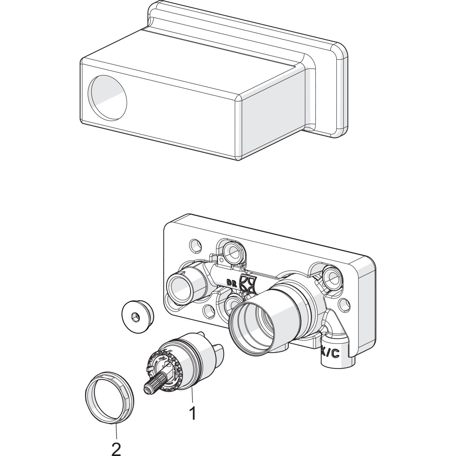 HansaVARIO Waschtischarmatur UP-Rohbauset Wandarmaturen HansaVARIO 5786 DN15 4.0 Steuerpatrone HansaVARIO Waschtischarmatur UP-Rohbauset Wandarmaturen HansaVARIO 5786 DN15 4.0 Steuerpatrone