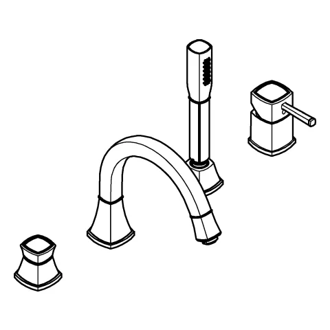 Grohe Grandera 4-Loch-Einhand-Wannenkombination 29418 chrom Grohe Grandera 4-Loch-Einhand-Wannenkombination 29418 chrom