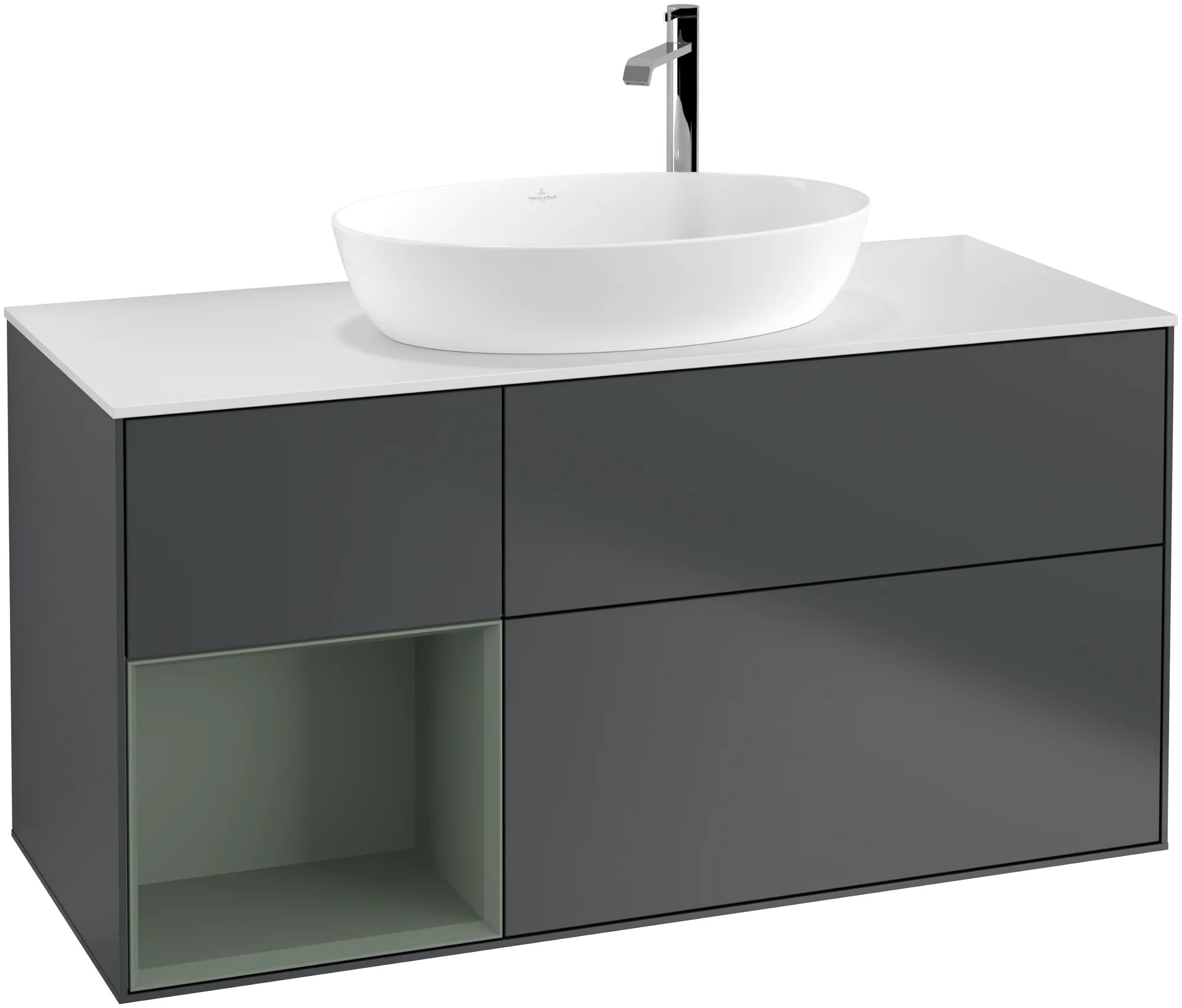 Villeroy & Boch Finion Waschbeckenunterschrank F94, 1200x603x501mm, Midnight Blue Matt/Lacquer