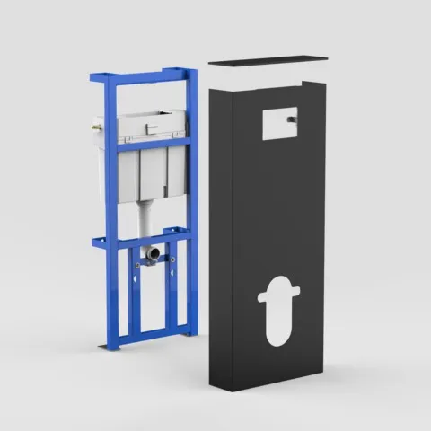 SANIT Sanitärmodul INEO SOLO Wand-WC schwarz SANIT Sanitärmodul INEO SOLO Wand-WC schwarz