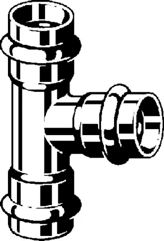 „Prestabo“ T-Stück mit 3 Muffen 54 × 42 × 54 mm
