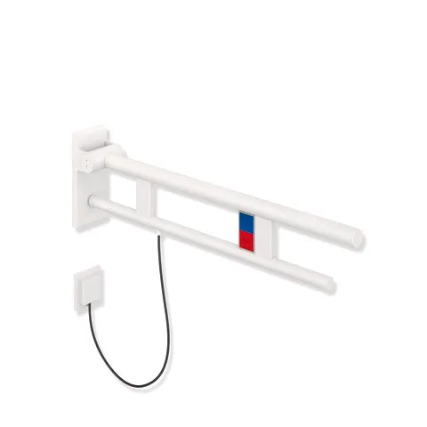 SK-Griff Duo (A), re, 900, WC-Spül/ FKT(E-Ausf.),plvb weiß tiefmatt SK-Griff Duo (A), re, 900, WC-Spül/ FKT(E-Ausf.),plvb weiß tiefmatt