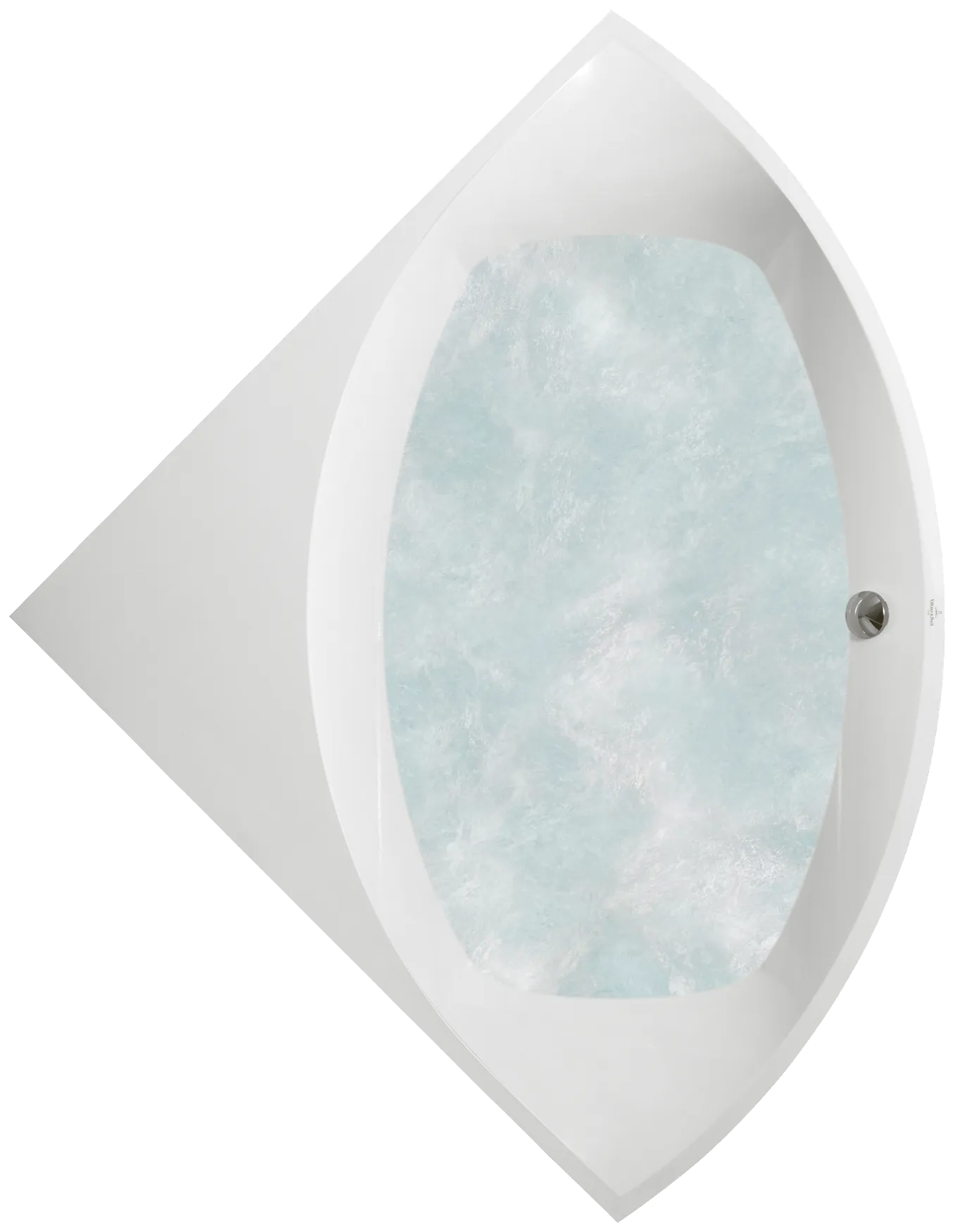 Villeroy & Boch Whirlwanne „Squaro“ mit Whirlsystem „Airpool Entry“ viertelkreis 145 × 145 cm