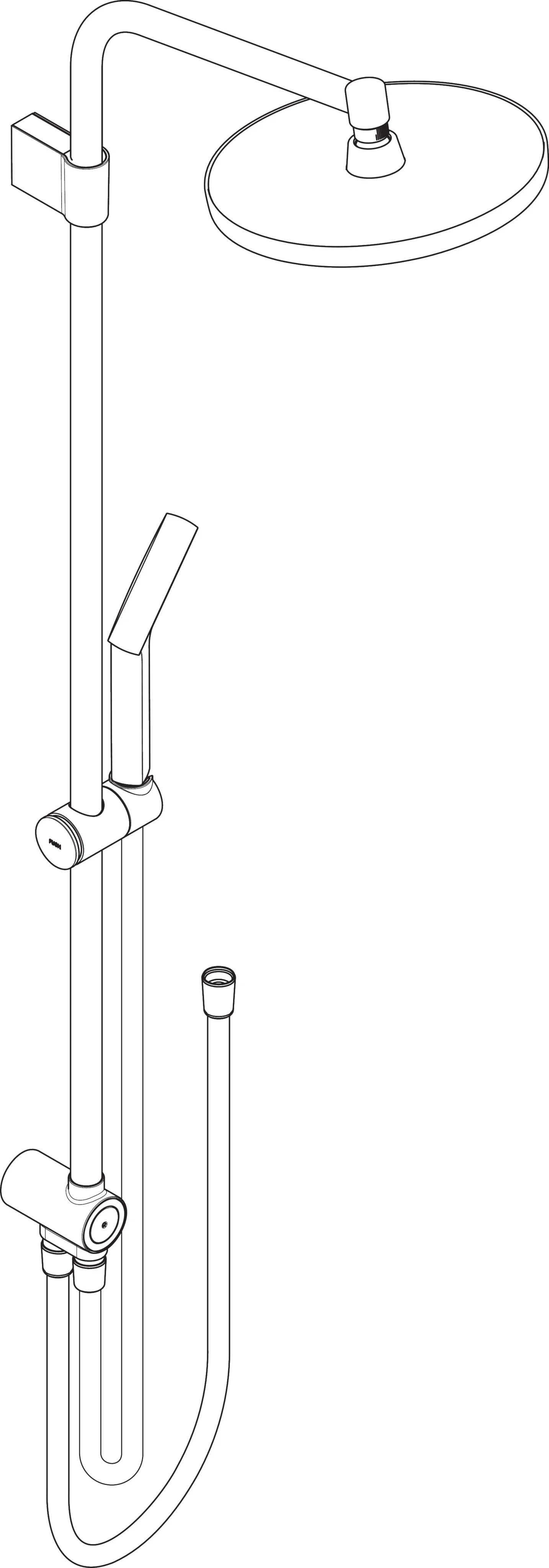 Hansgrohe Activera S Showerpipe EcoSmart Reno Varia Chrom, 8 l/min, Rain Strahlart, 344 mm Brausearmlänge, Aufputzinstallation Hansgrohe Activera S Showerpipe EcoSmart Reno Varia Chrom, 8 l/min, Rain Strahlart, 344 mm Brausearmlänge, Aufputzinstallation
