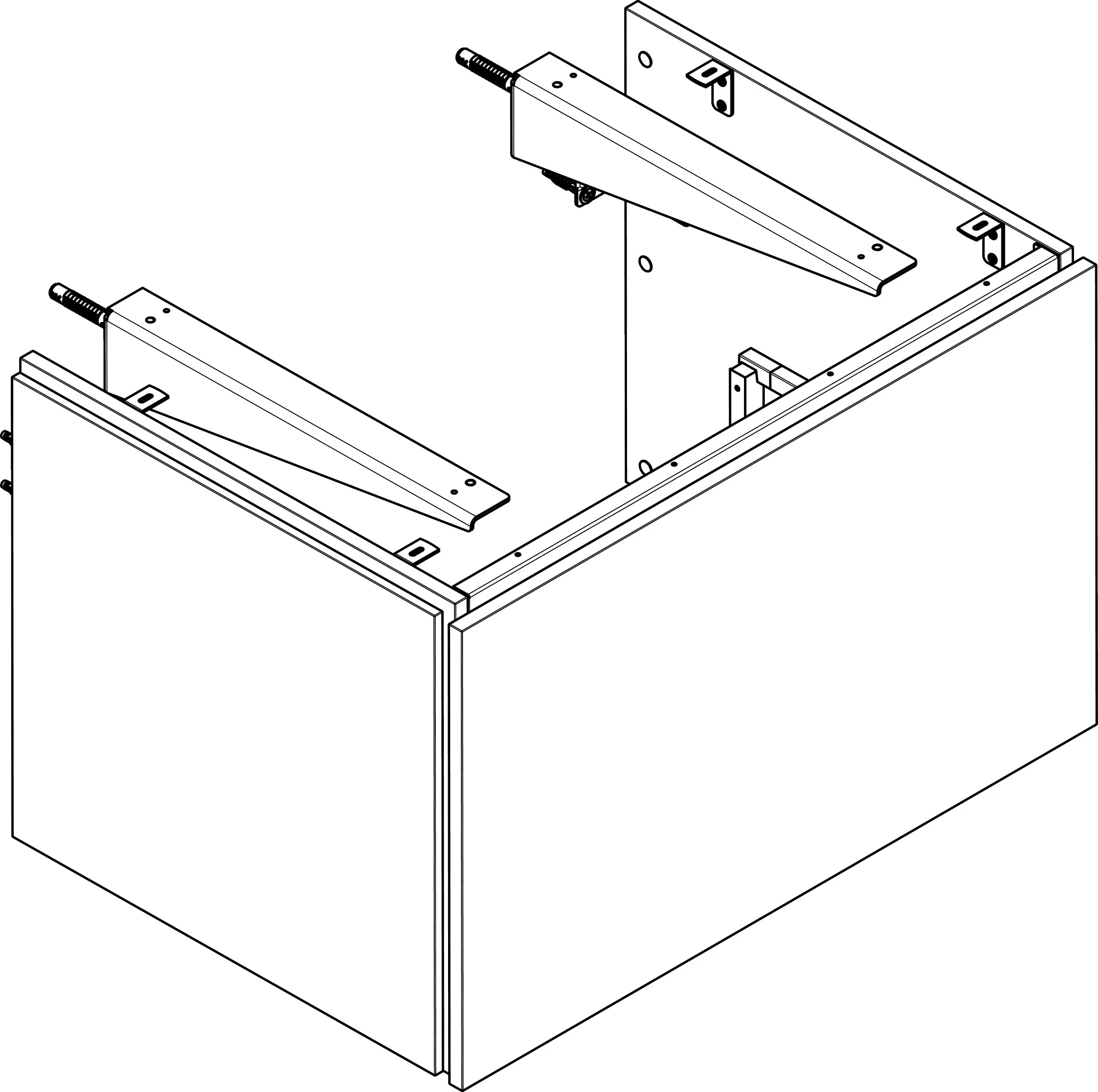 Hansgrohe Xilesa E Waschtischunterschrank, Eiche Kaschmir, 780x550 mm, 1 Schubkasten, Vollauszug, SoftClose