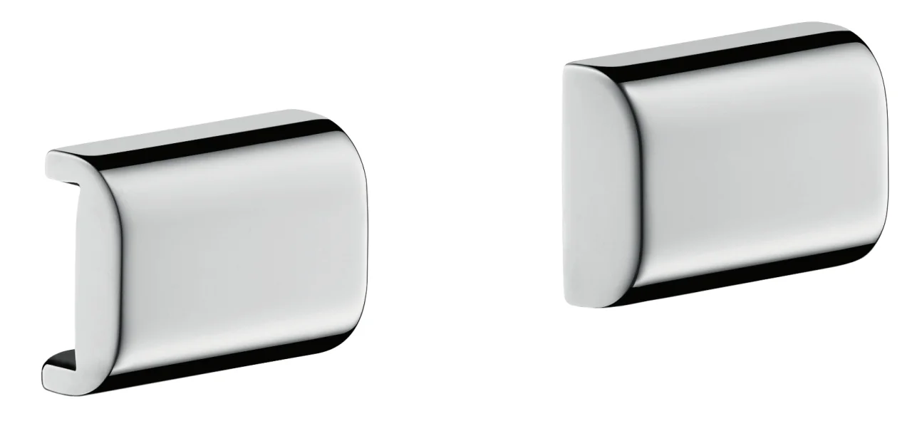 Hansgrohe AXOR Universal Softsquare Abdeckung für Reling, Chrom Hansgrohe AXOR Universal Softsquare Abdeckung für Reling, Chrom